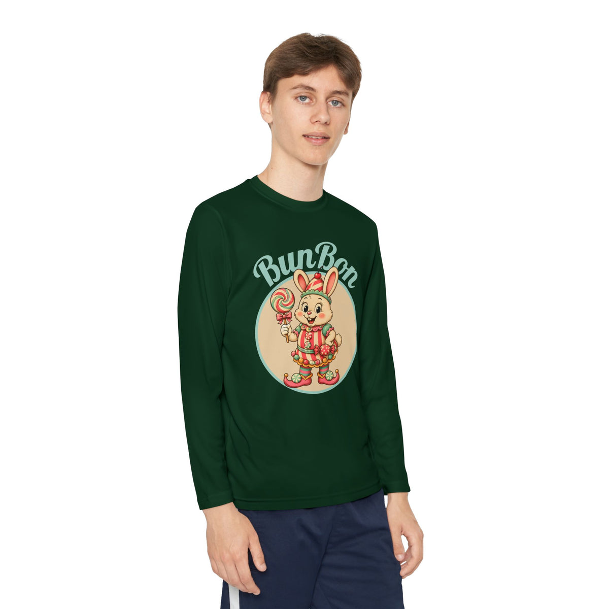 Retro BunBon Bunny Youth Long Sleeve Tee