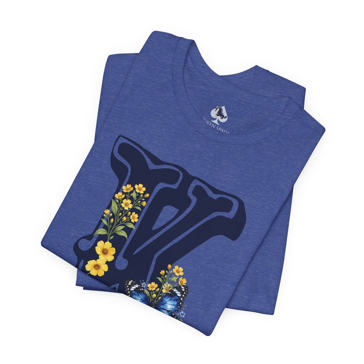 Floral Butterfly Letter K T-Shirt