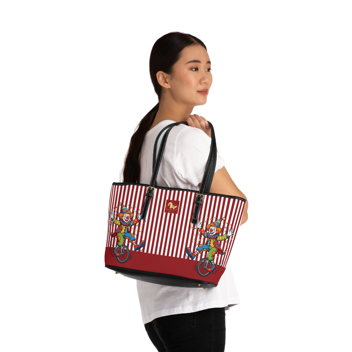 Circus  Red and White Striped Shoulder Bag