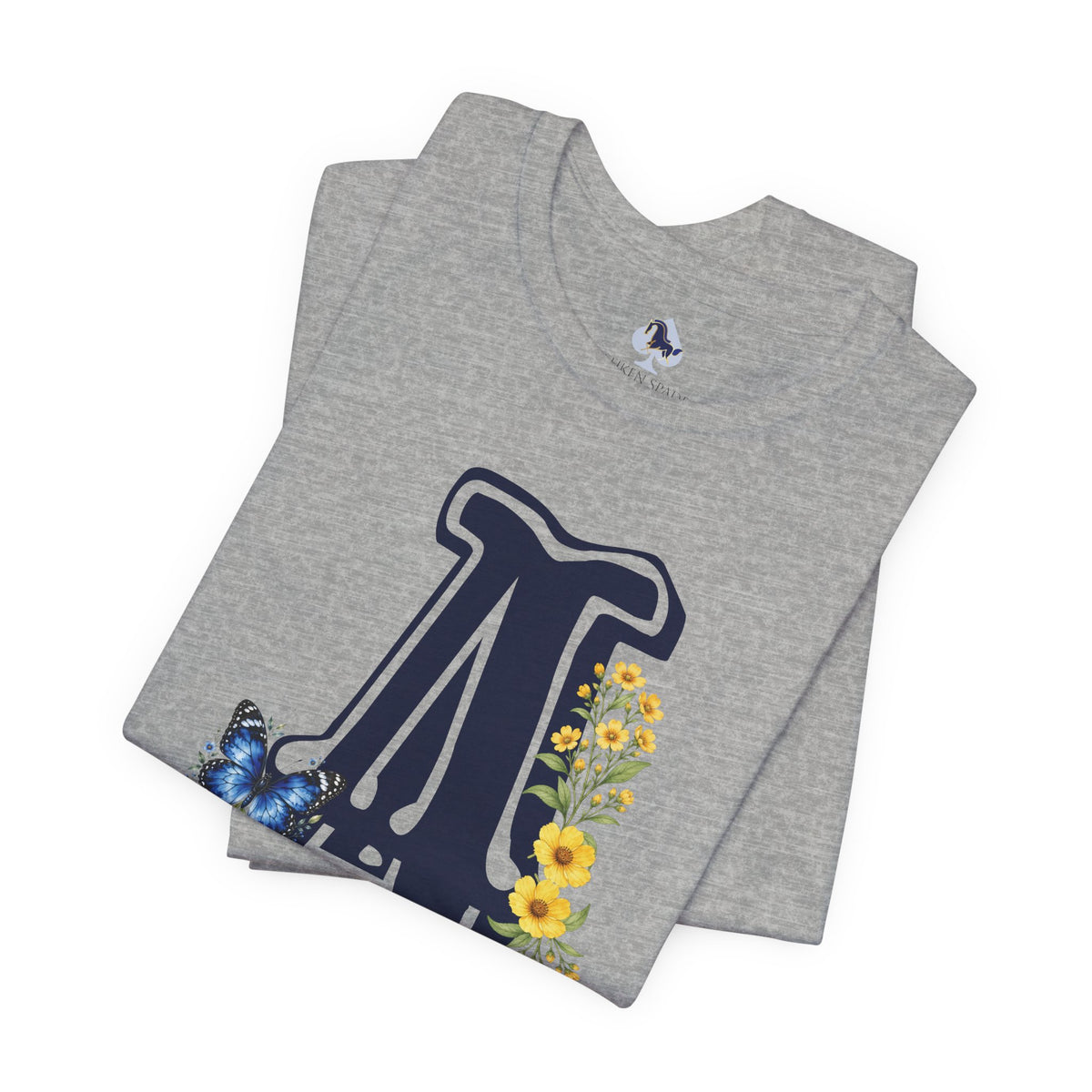 Floral Letter A Graphic T-Shirt