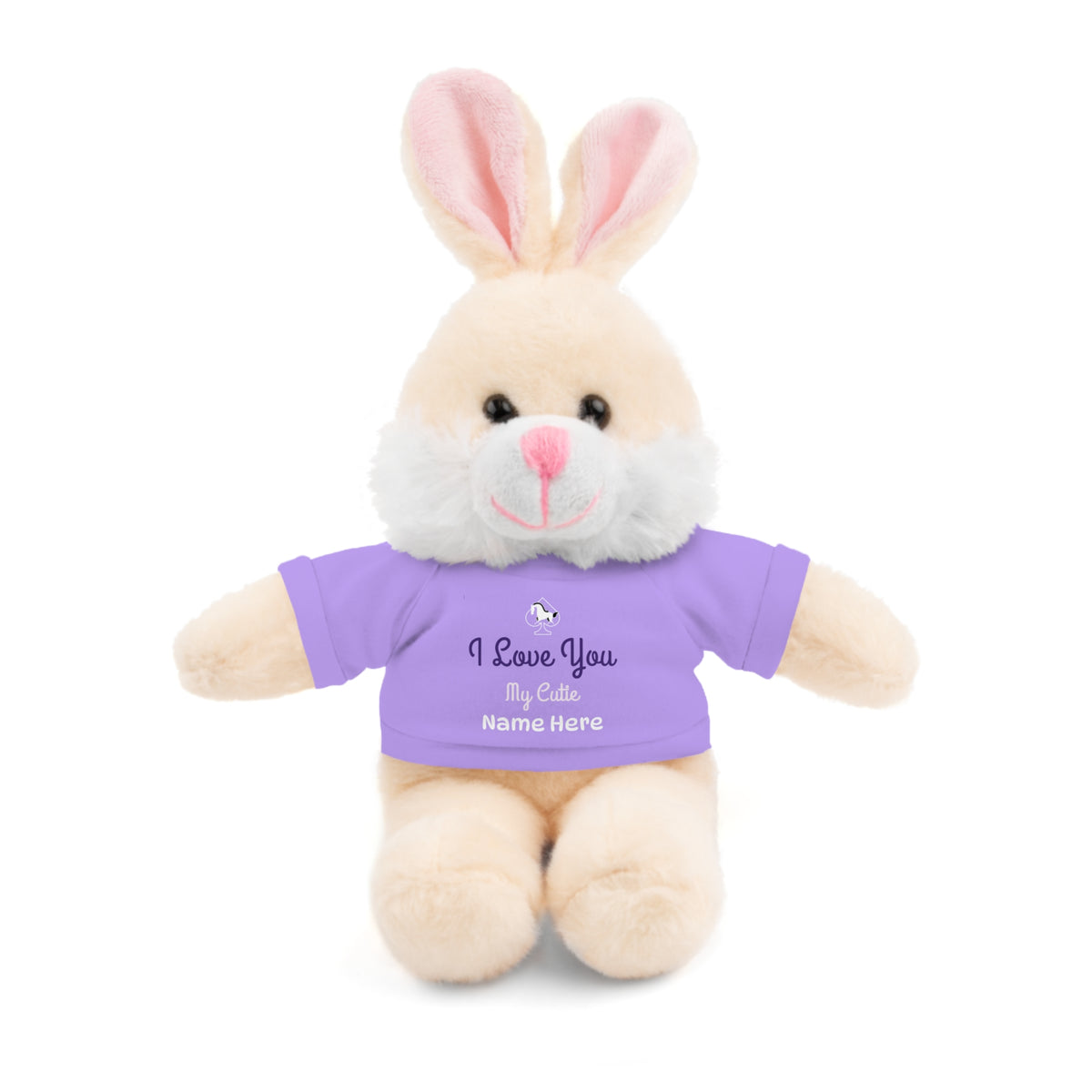 Custom Stuffed Animal with “I Love You” Tee