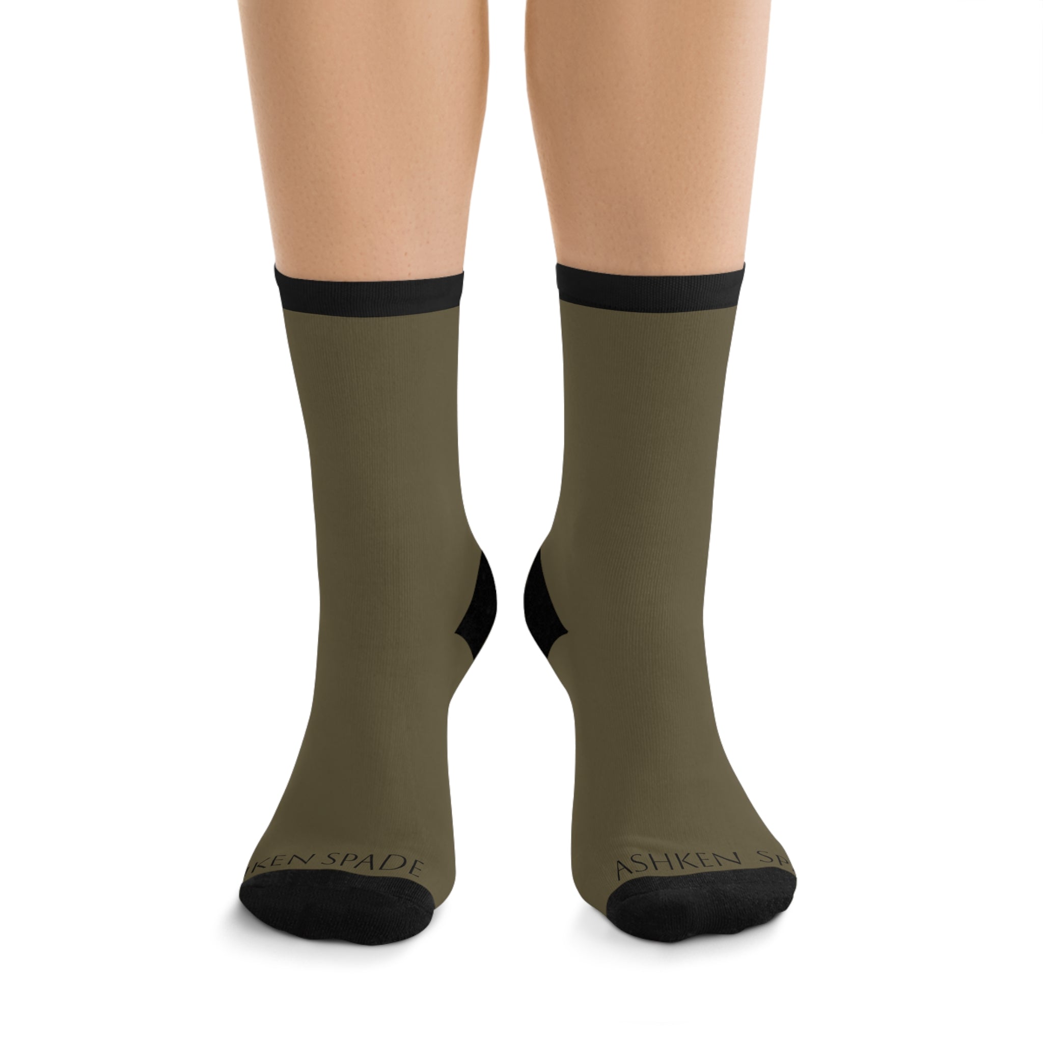 Brown Poly Crew UnisexSocks