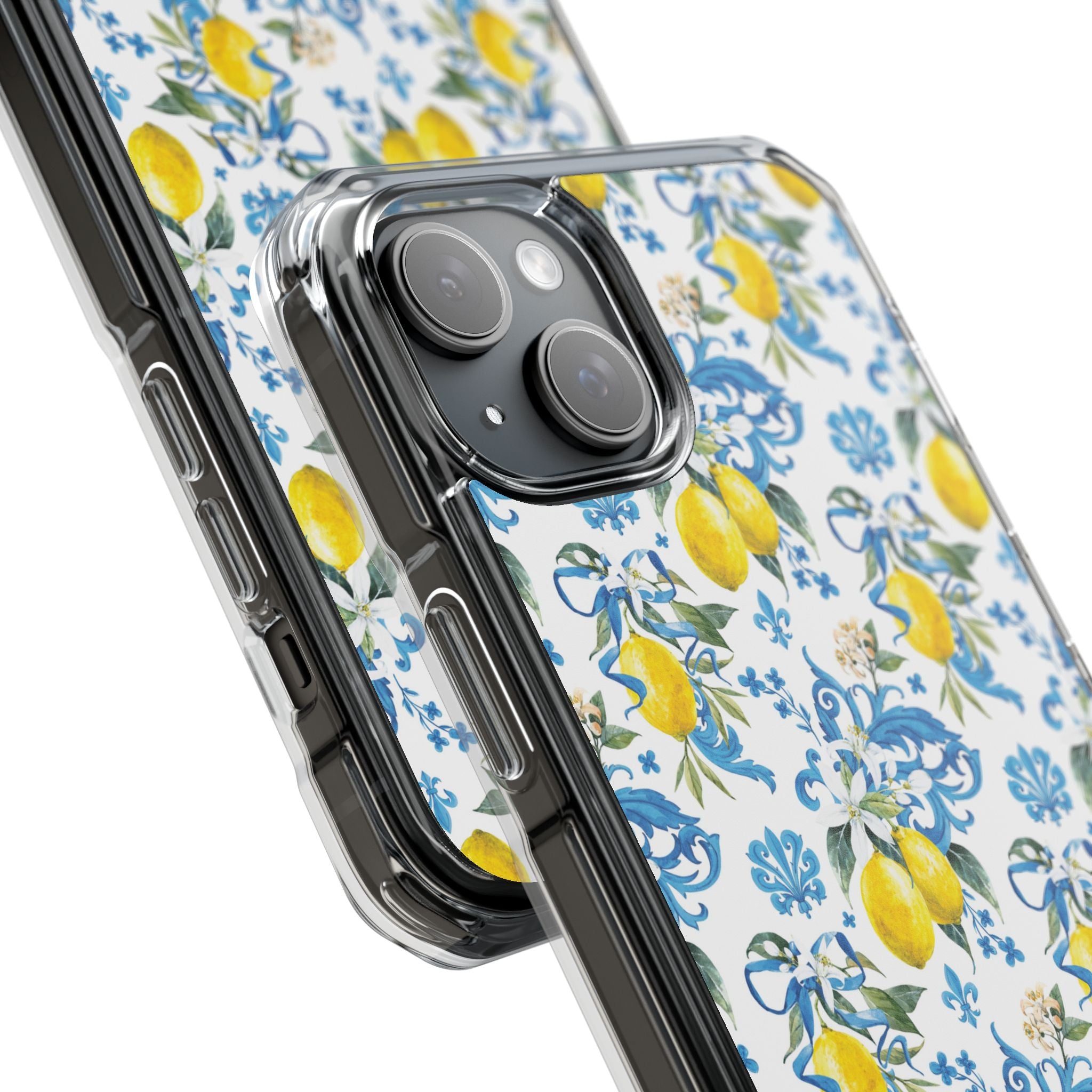 Lemon Charm with Blue Ribbon Magnetic Phone Case