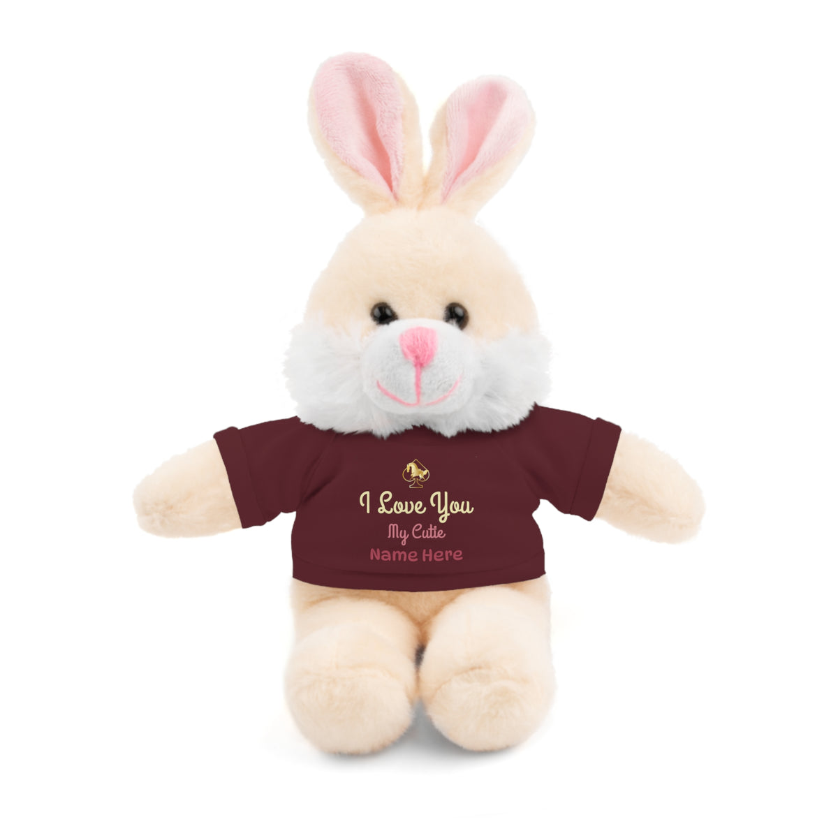 Custom Stuffed Animal with “I Love You” Tee