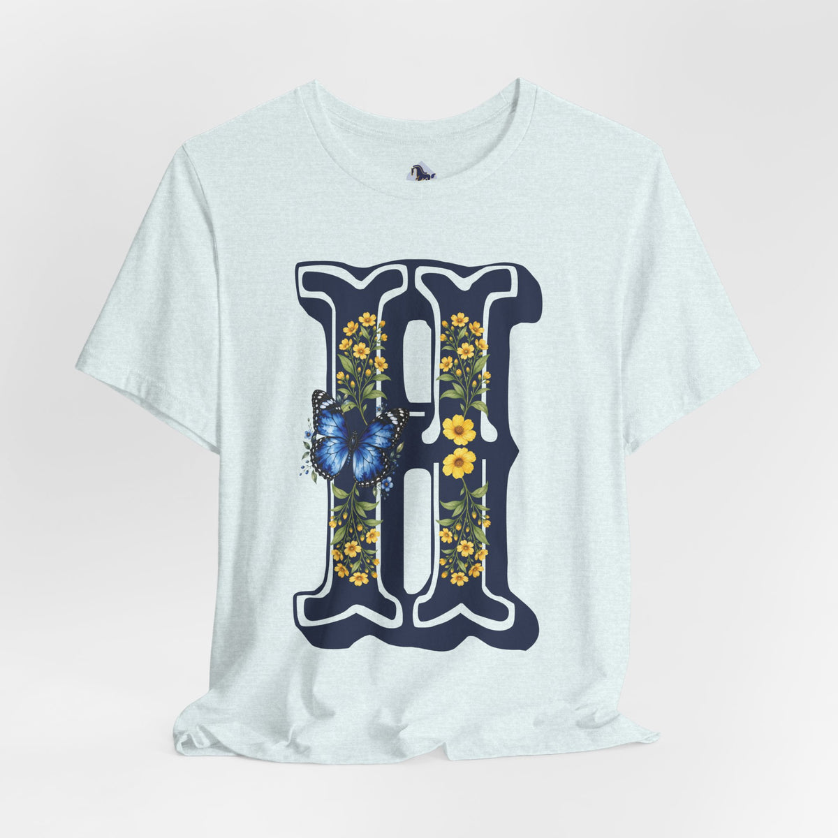 Floral Monogram H Initial Jersey T-Shirt