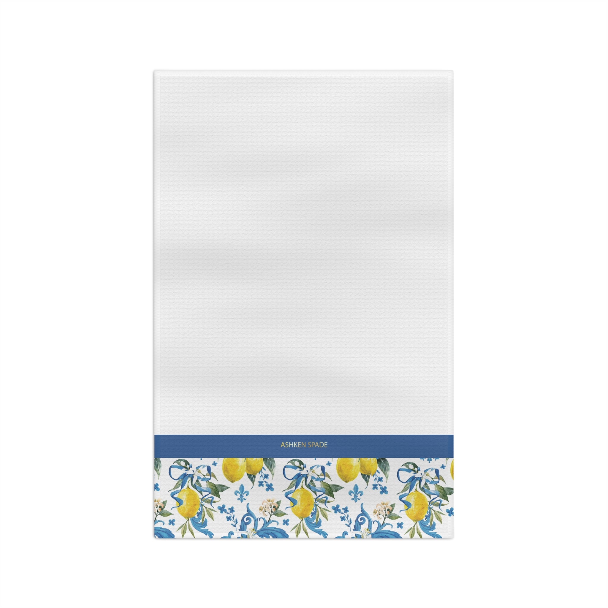 Lemon & Blue Floral Microfiber Tea Towel