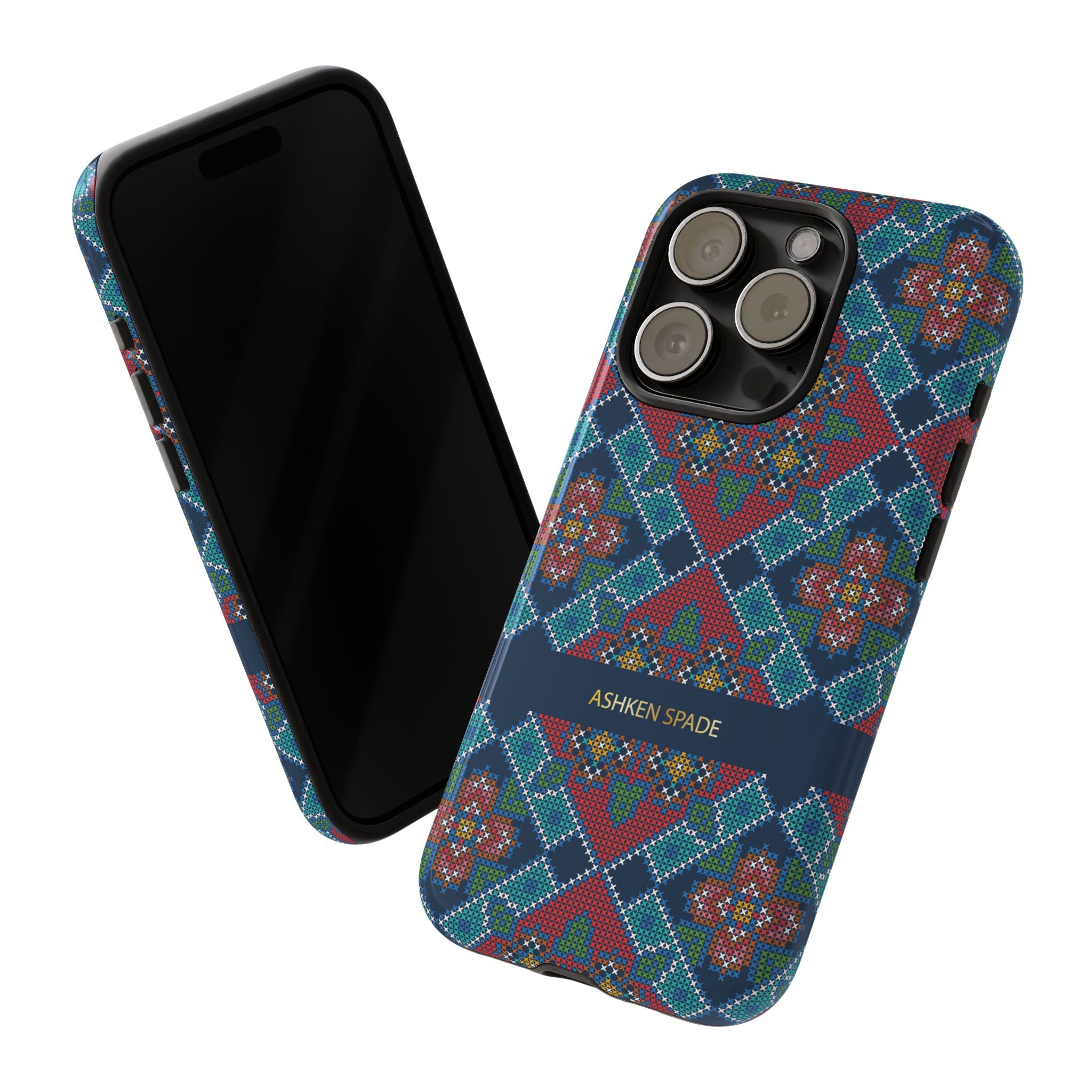 Floral Cross Stitch Phone Case