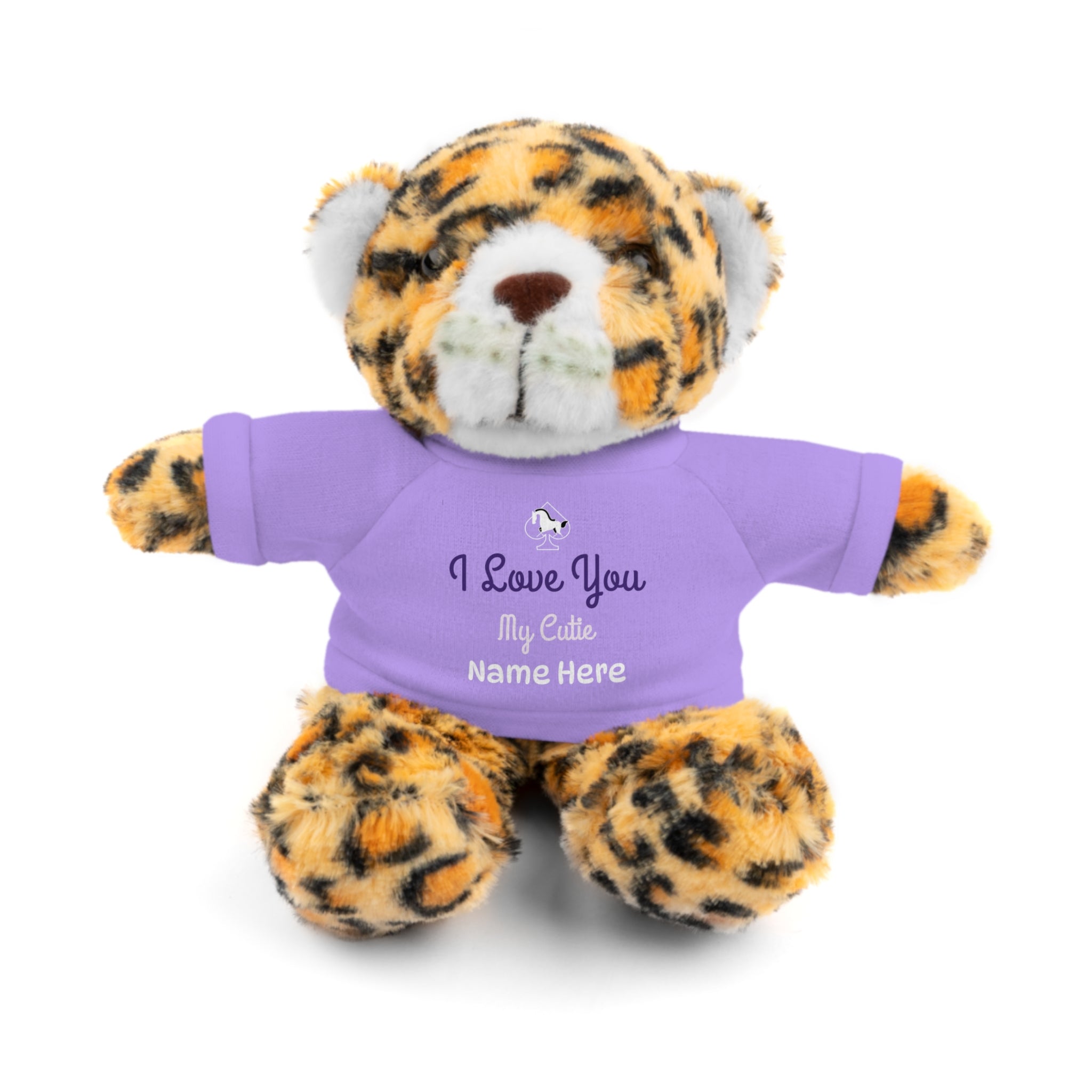 Custom Stuffed Animal with “I Love You” Tee