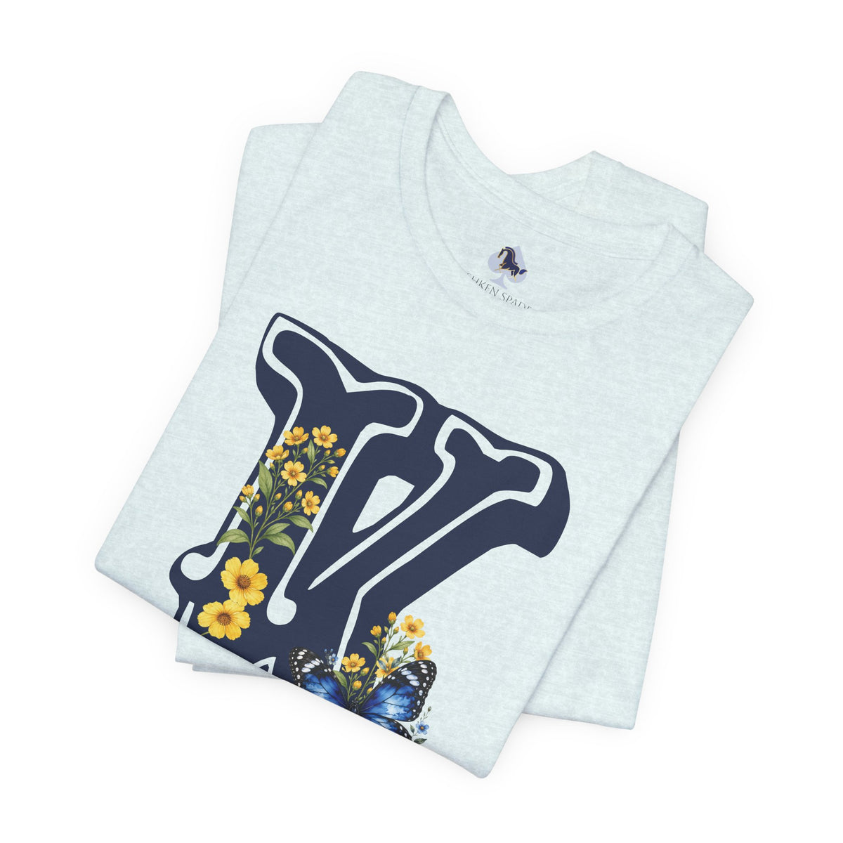 Floral Butterfly Letter K T-Shirt