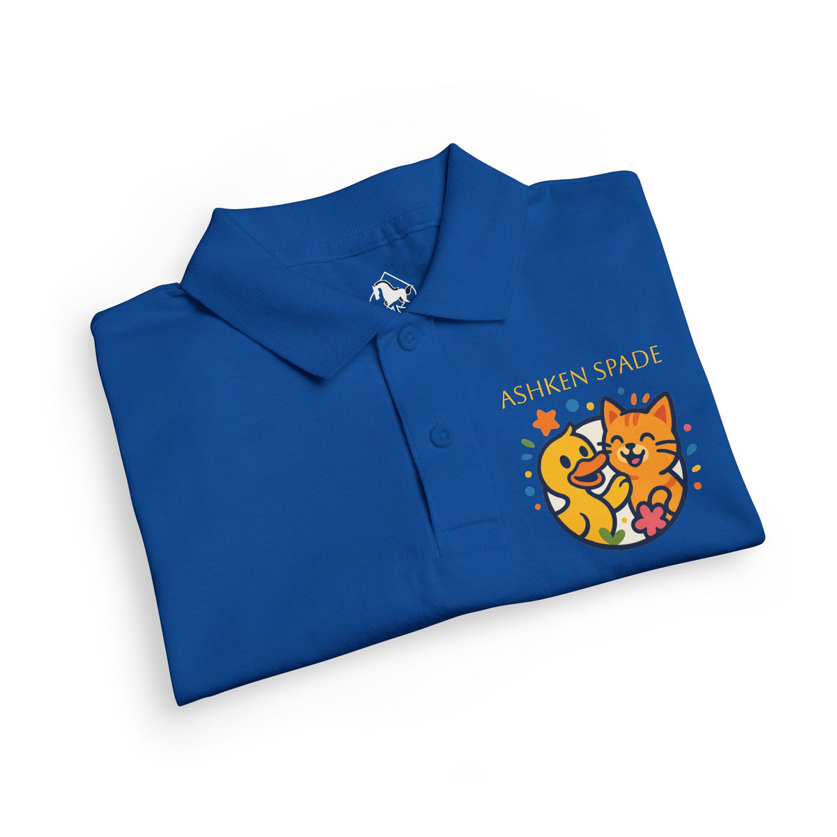 Kids Polo Shirt — Happy Cat & Duck Kids Polo Shirt
