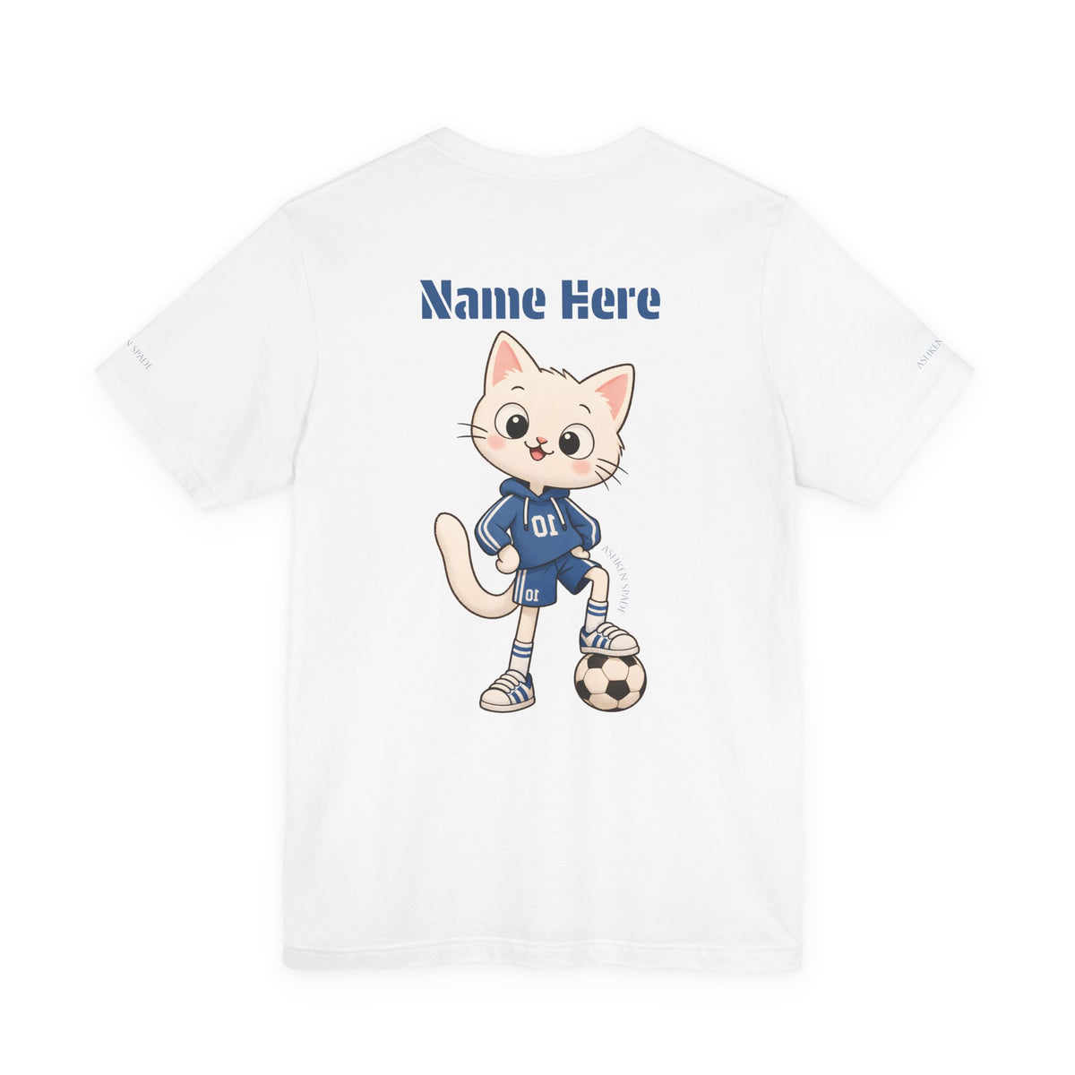 Soccer Cat T-Shirt — Cute 'Goal! Gooooal' Kids & Youth Soccer Tee (Custom Name)