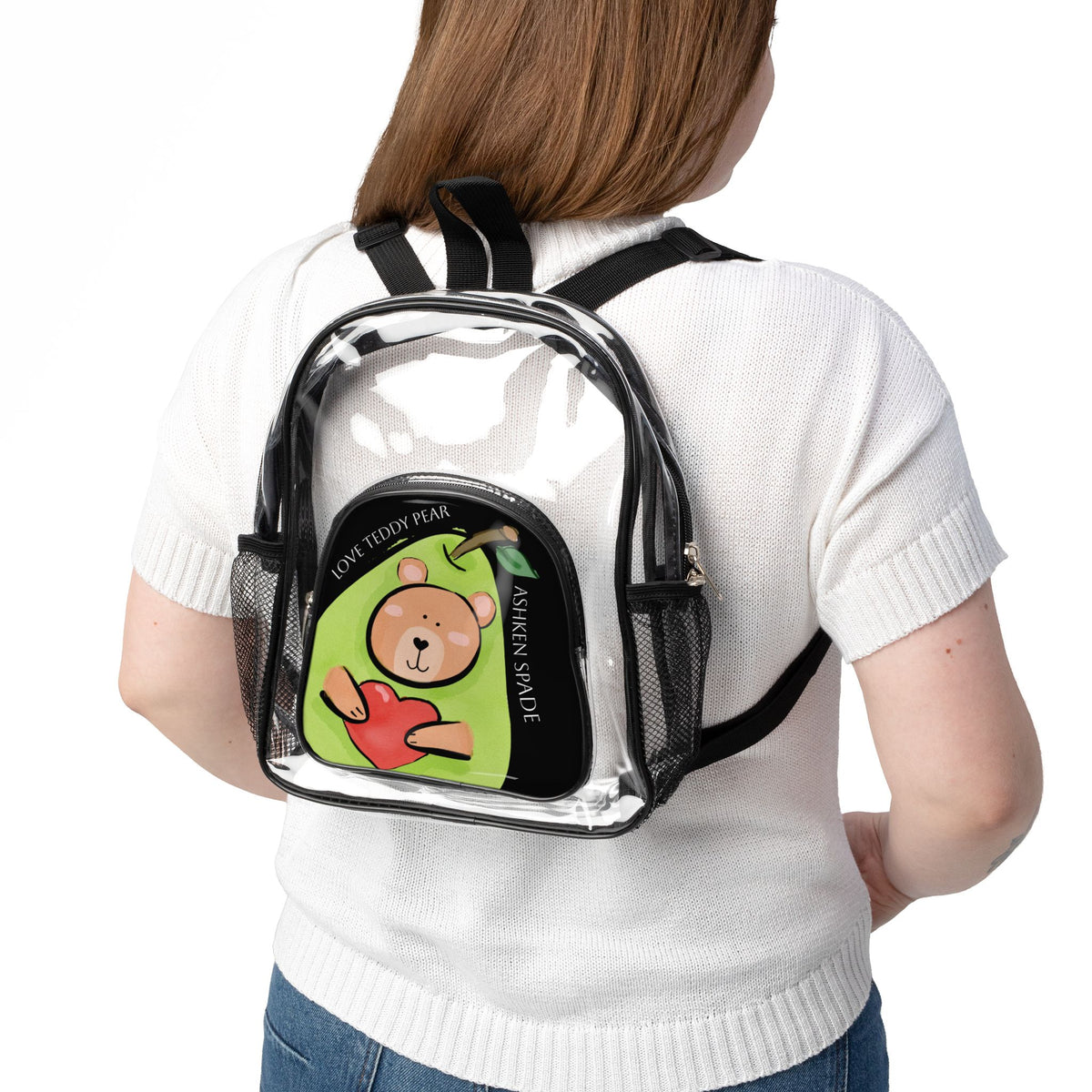 Cute Teddy Pear Clear Stadium Backpack