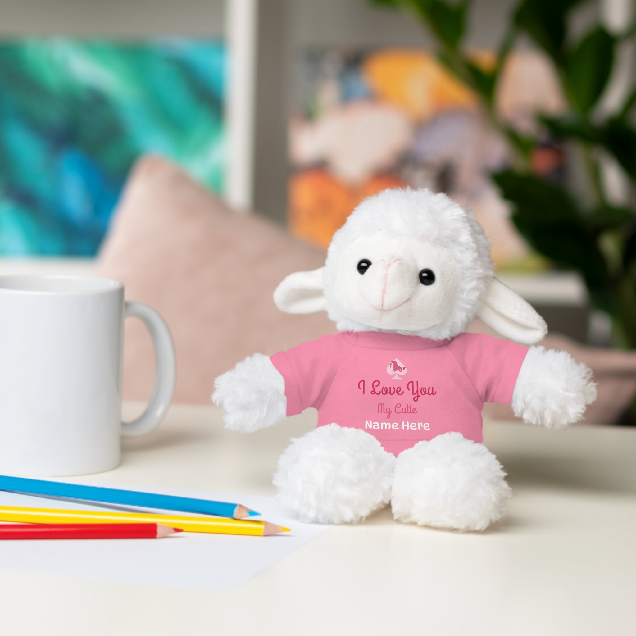 Personalized Teddy Bear with "I Love You" Tee