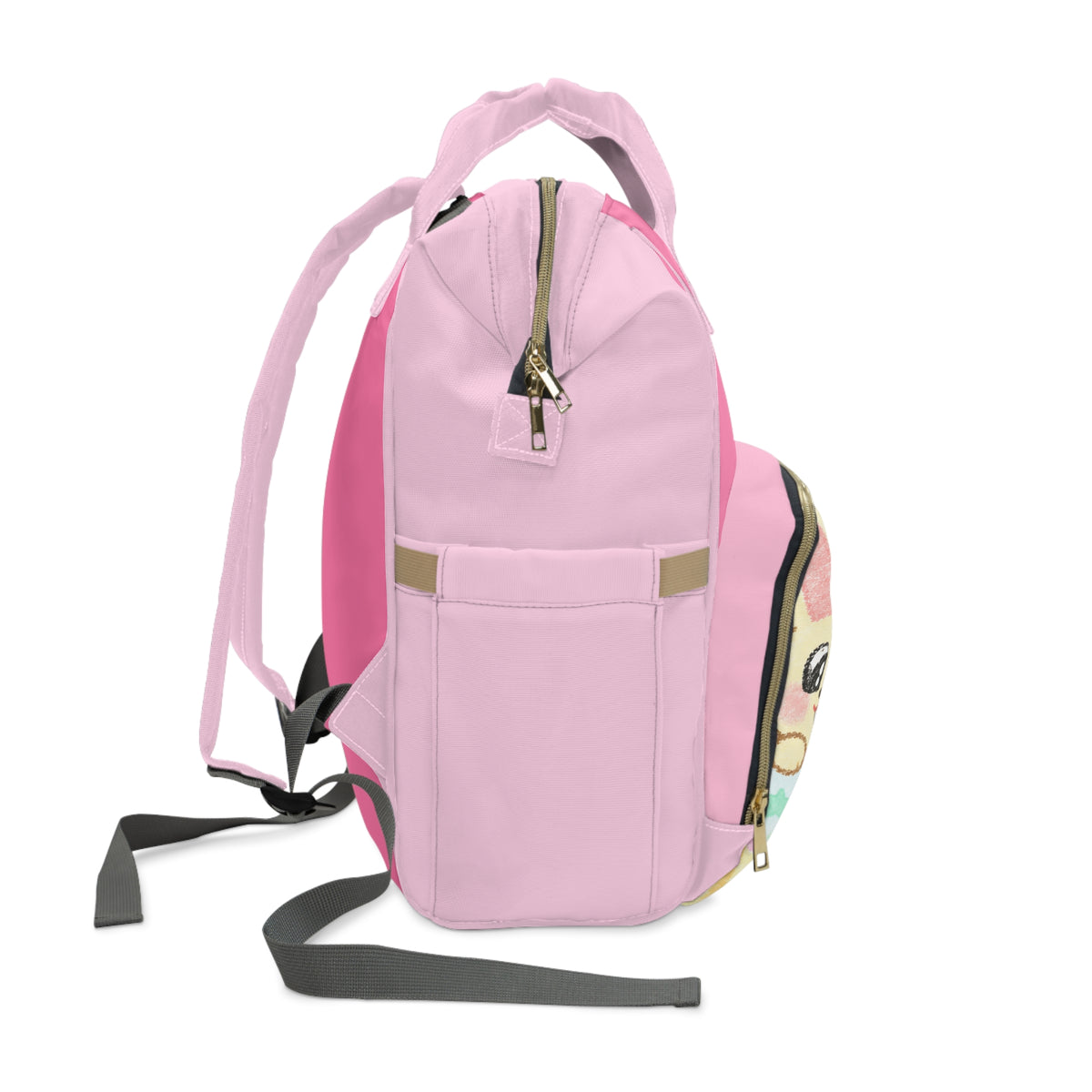 Personalized Pink Bunny Diaper Backpack