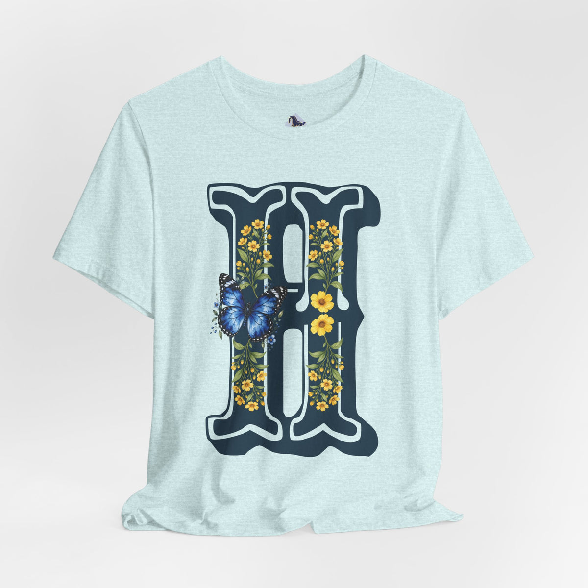 Floral Monogram H Initial Jersey T-Shirt