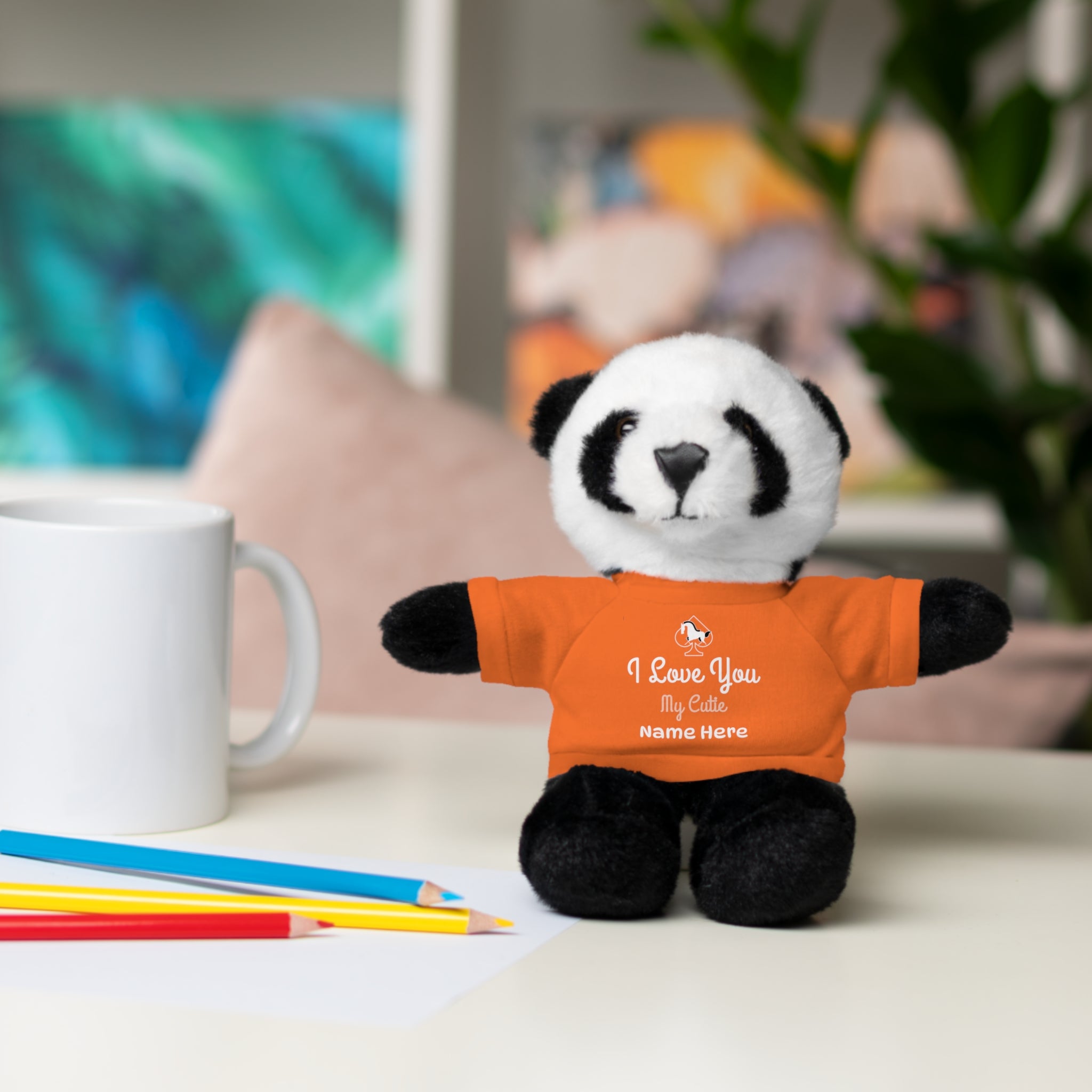 Personalized Teddy Bear with "I Love You" Tee