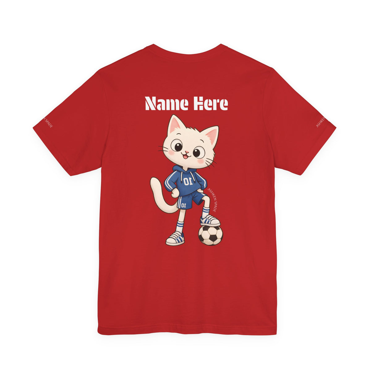 Soccer Cat T-Shirt — Cute 'Goal! Gooooal' Kids & Youth Soccer Tee (Custom Name)