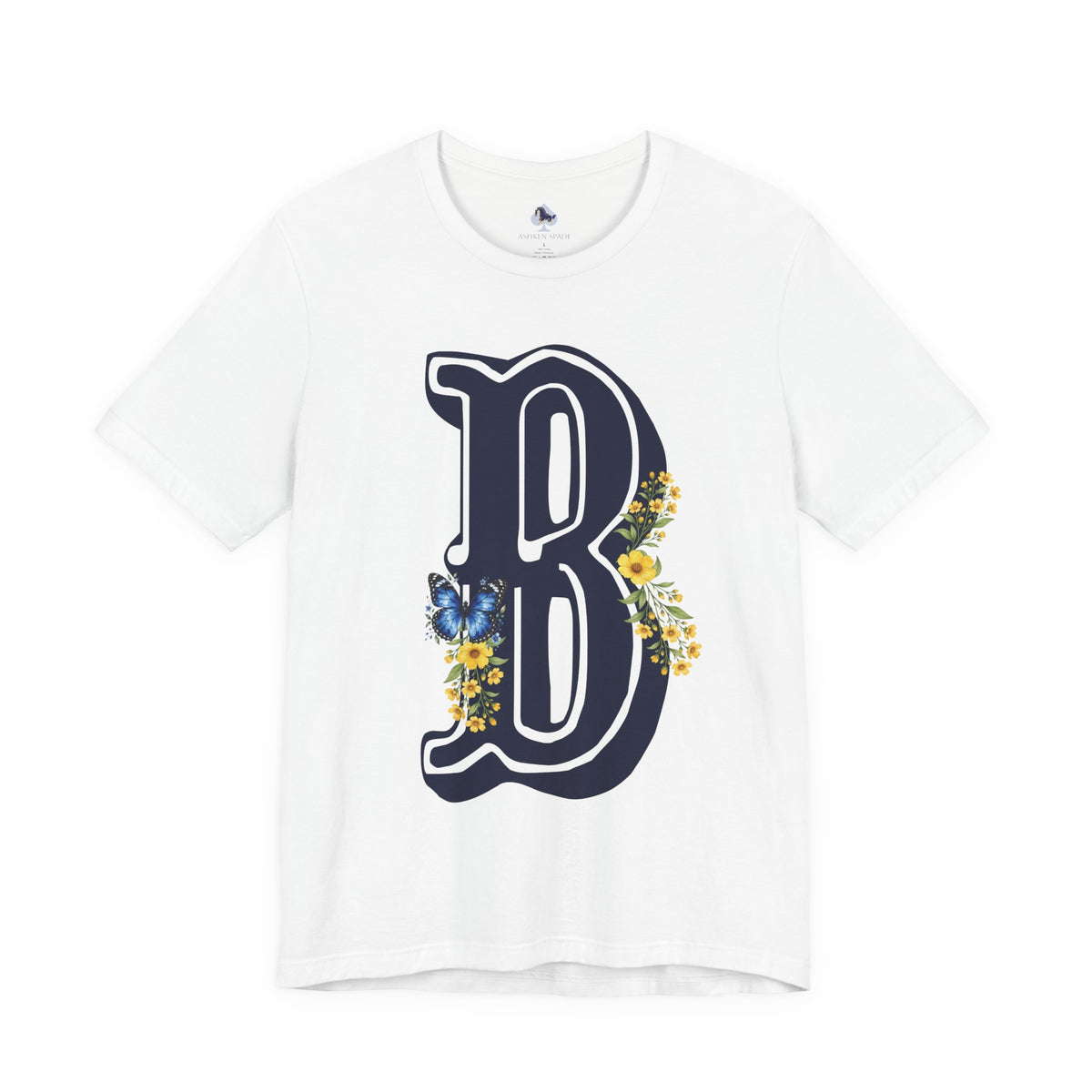 Floral Letter B Monogram T-Shirt