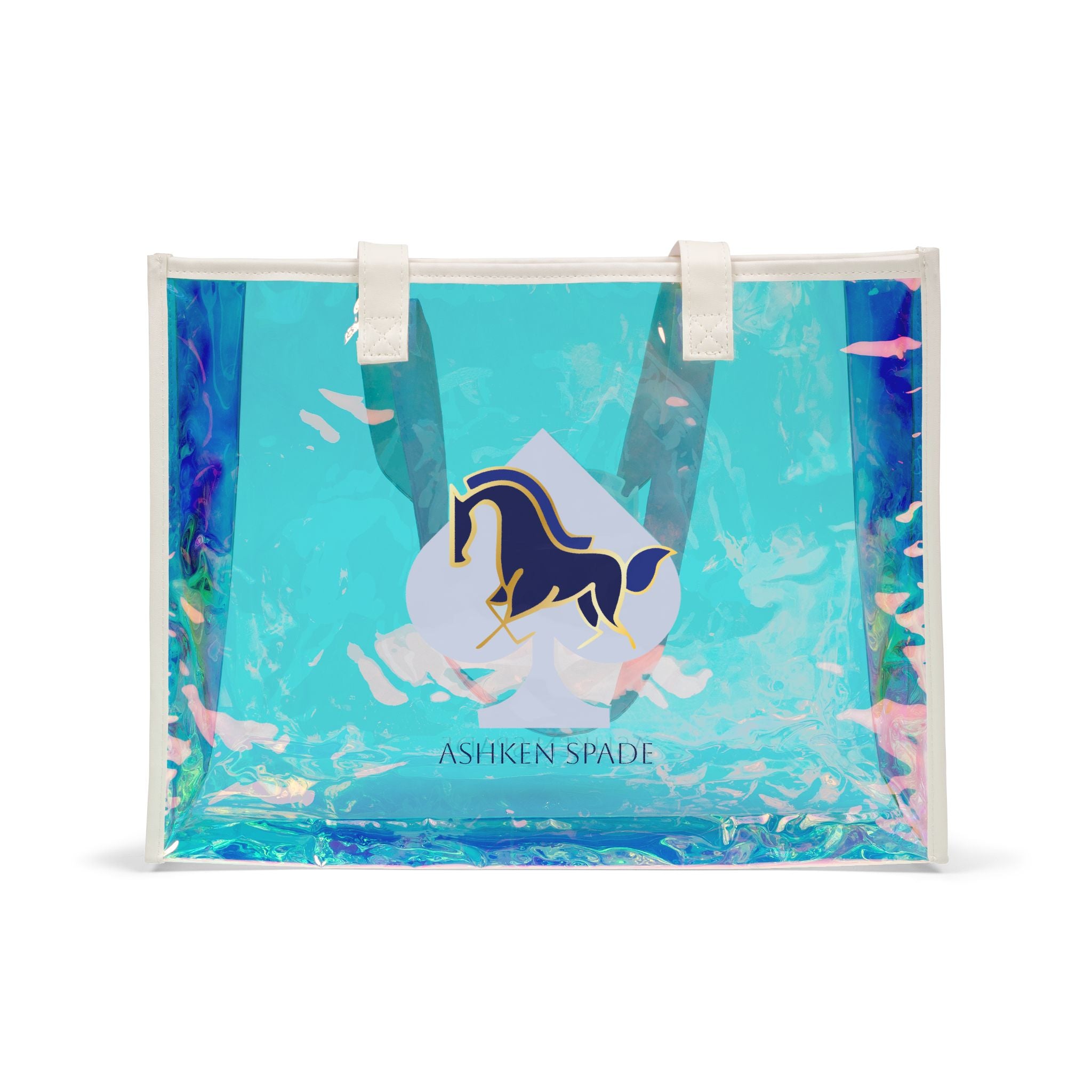 ASHKEN SPADE Holographic Beach Tote Bag