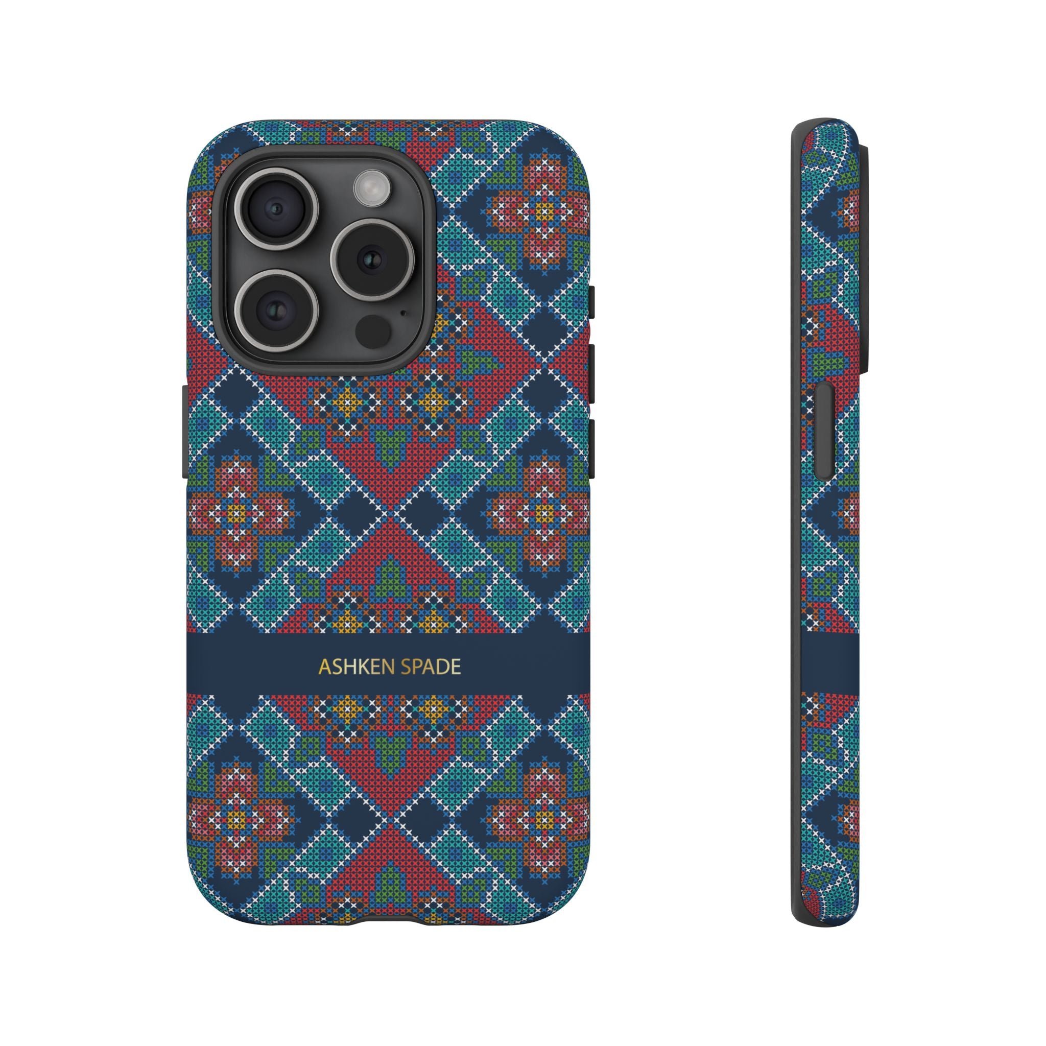 Floral Cross Stitch Phone Case