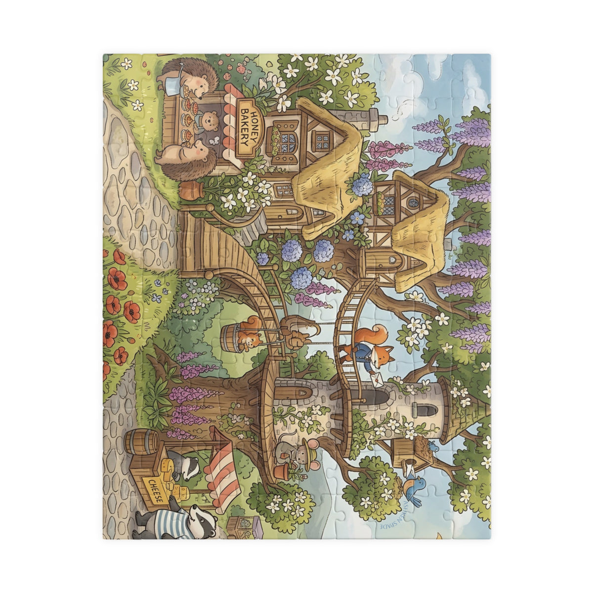 Whimsical Treehouse Village Puzzle — 252/520/1014 pc Scenic Jigsaw for Adults & Kids