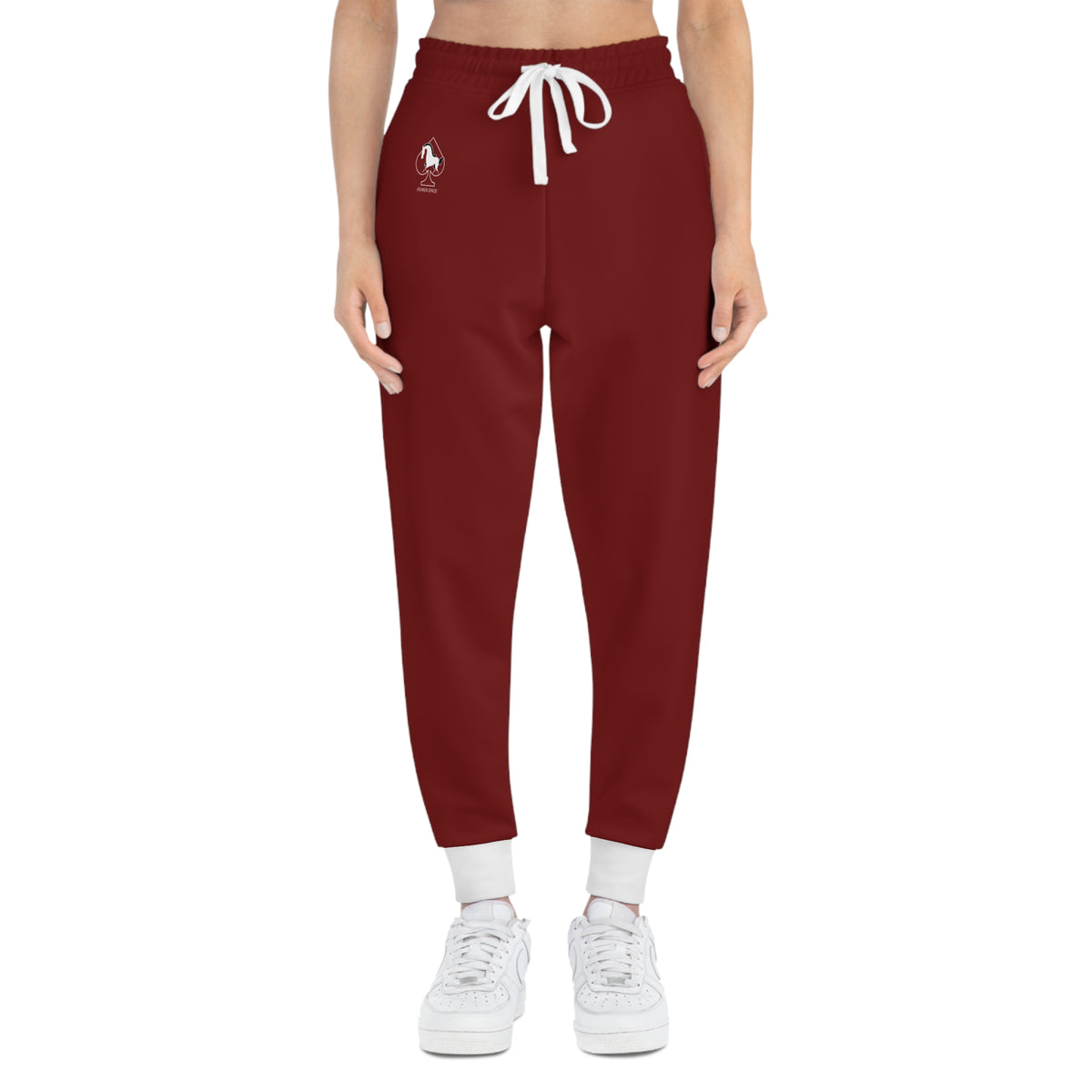 Maroon Ashken Spade Athletic Joggers