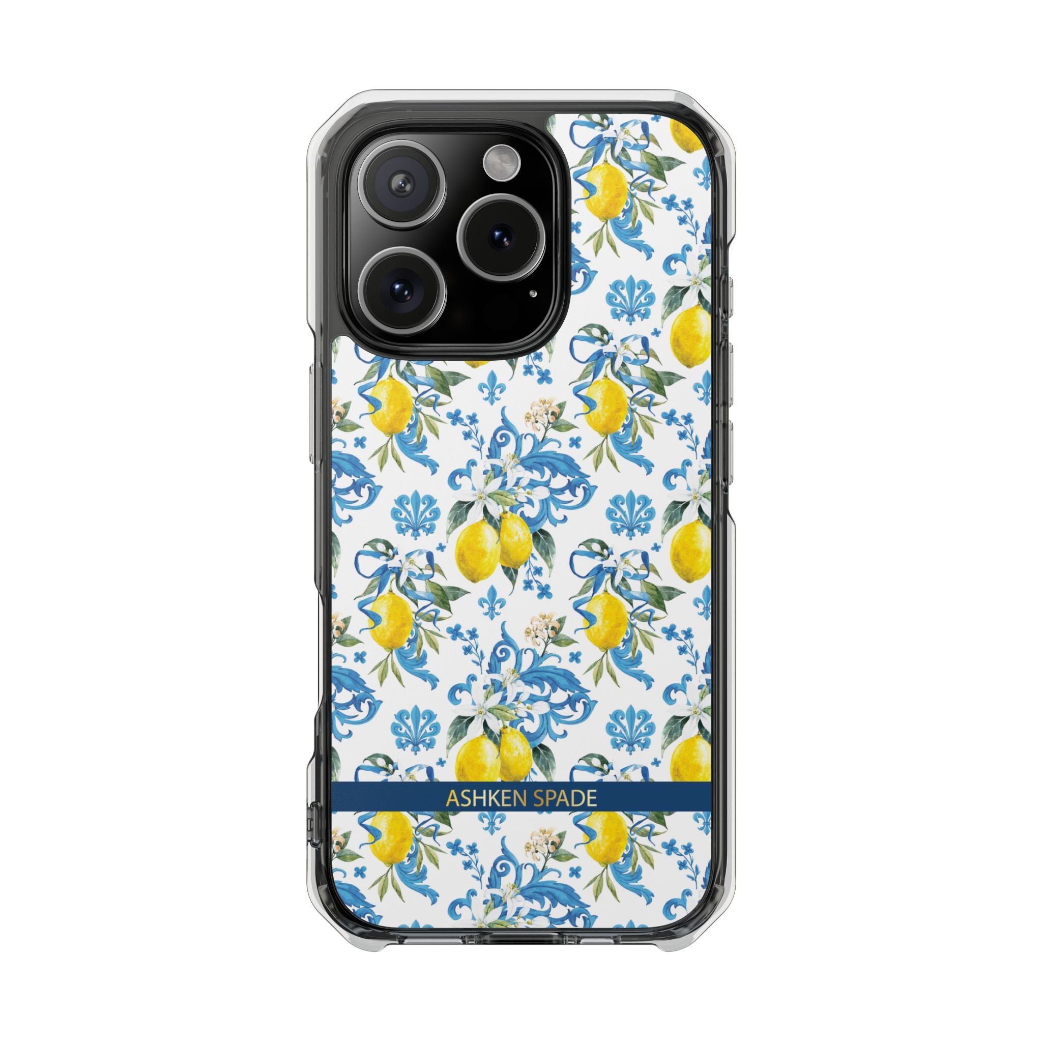 Lemon Charm with Blue Ribbon Magnetic Phone Case