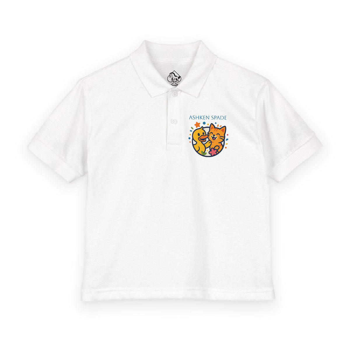 Kids Polo Shirt — Happy Cat & Duck Kids Polo Shirt