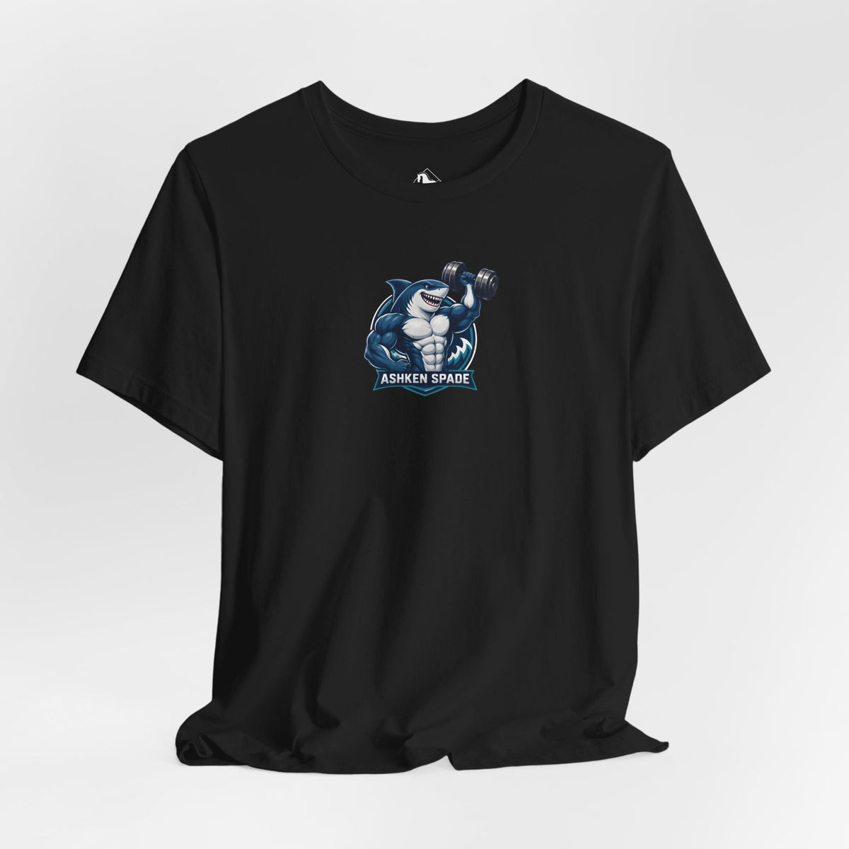 Ashken Spade Shark Weightlifter Personalized Graphic Tee