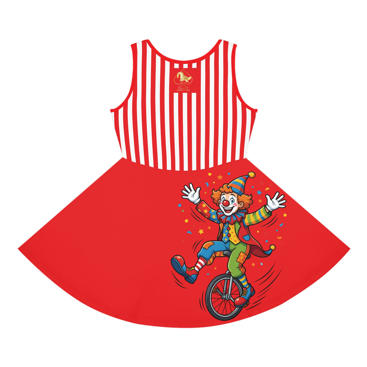 Girls’ Clown Circus Sleeveless Sundress