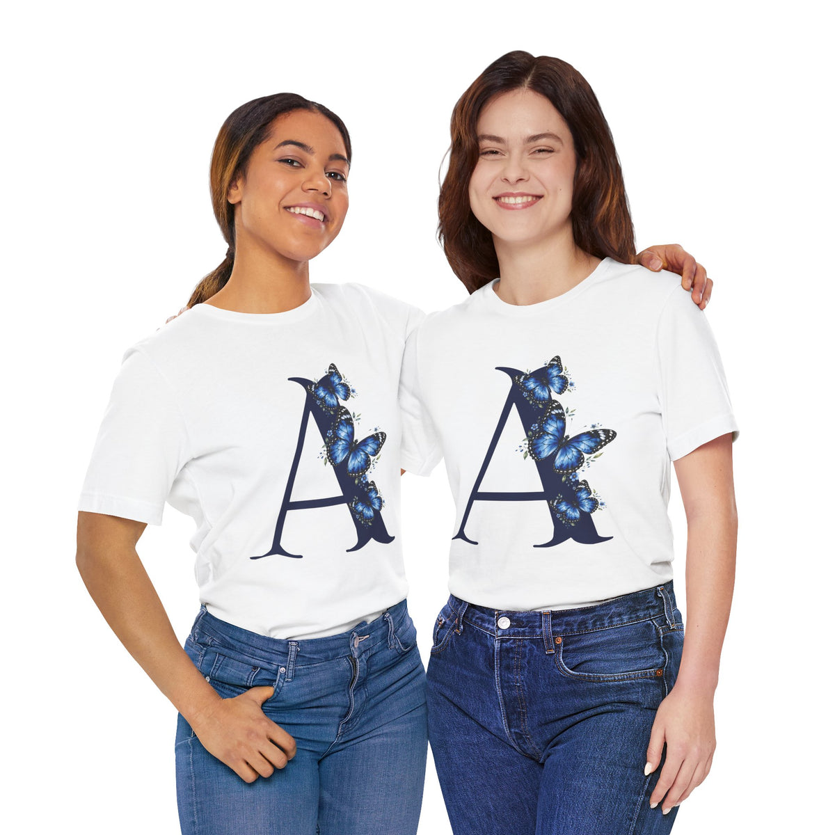 Butterfly Initial A T-Shirt