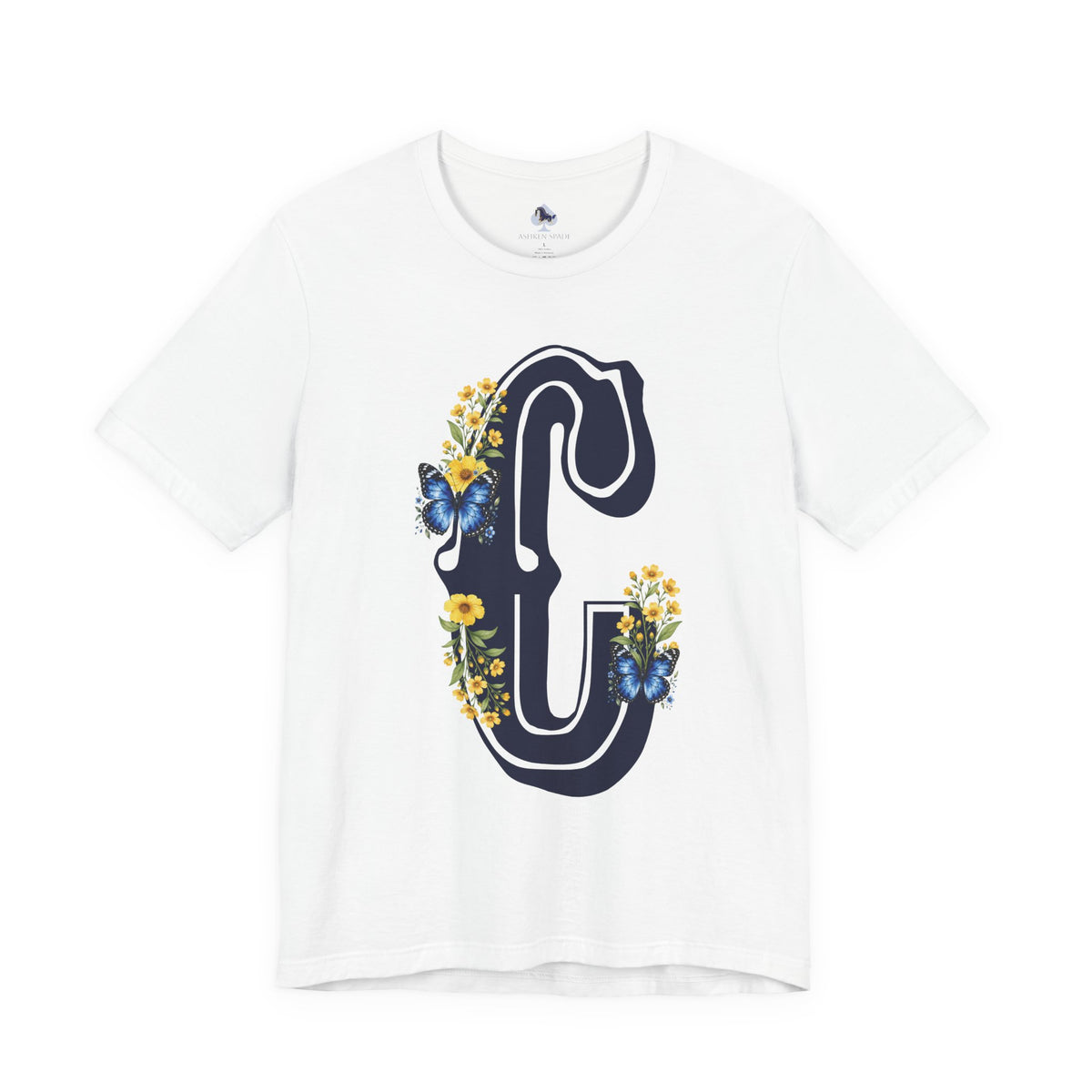 Floral Letter C Monogram T-Shirt