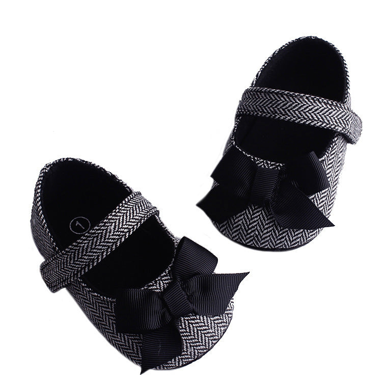 Herringbone Non-slip Retro Baby Shoes