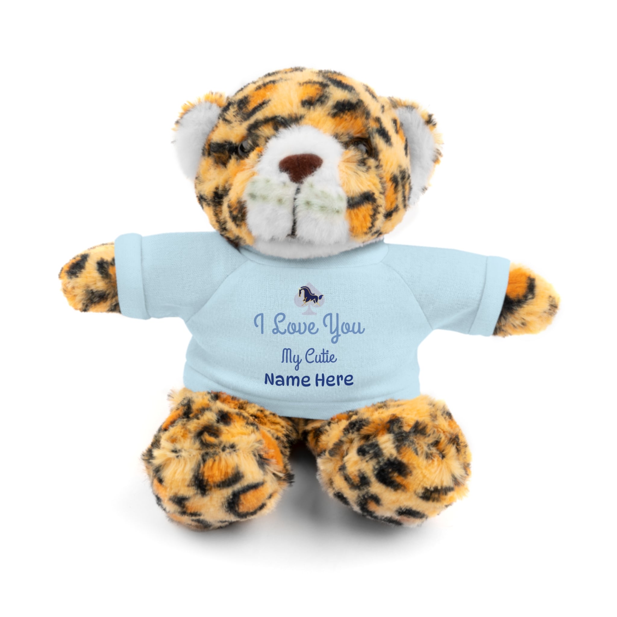 Custom Stuffed Animal with “I Love You” Tee