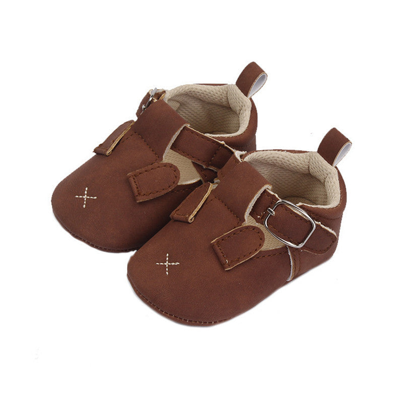 Toddler Cartoon Animal Soft Sole Retro Nubuck Leather Shoes