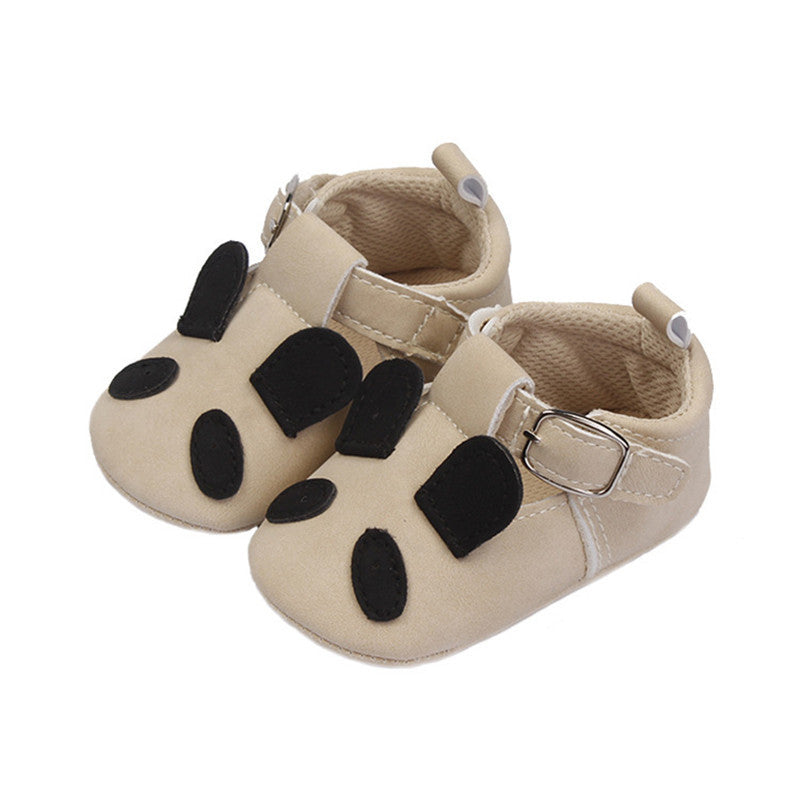 Toddler Cartoon Animal Soft Sole Retro Nubuck Leather Shoes