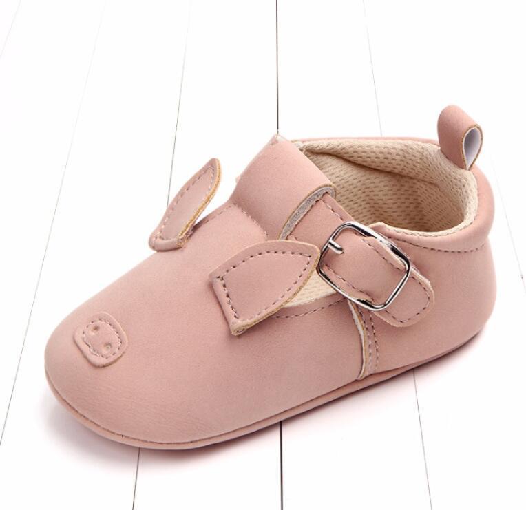 Toddler Cartoon Animal Soft Sole Retro Nubuck Leather Shoes