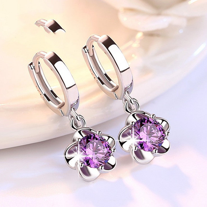Plum Blossom Ear Buckle Temperament Earrings Women