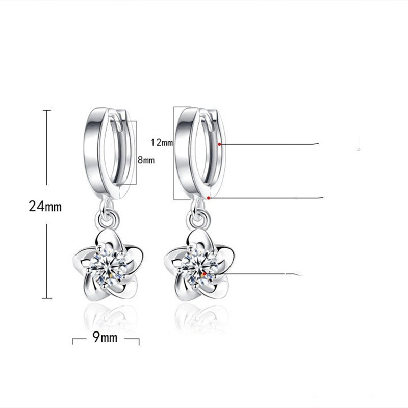 Plum Blossom Ear Buckle Temperament Earrings Women