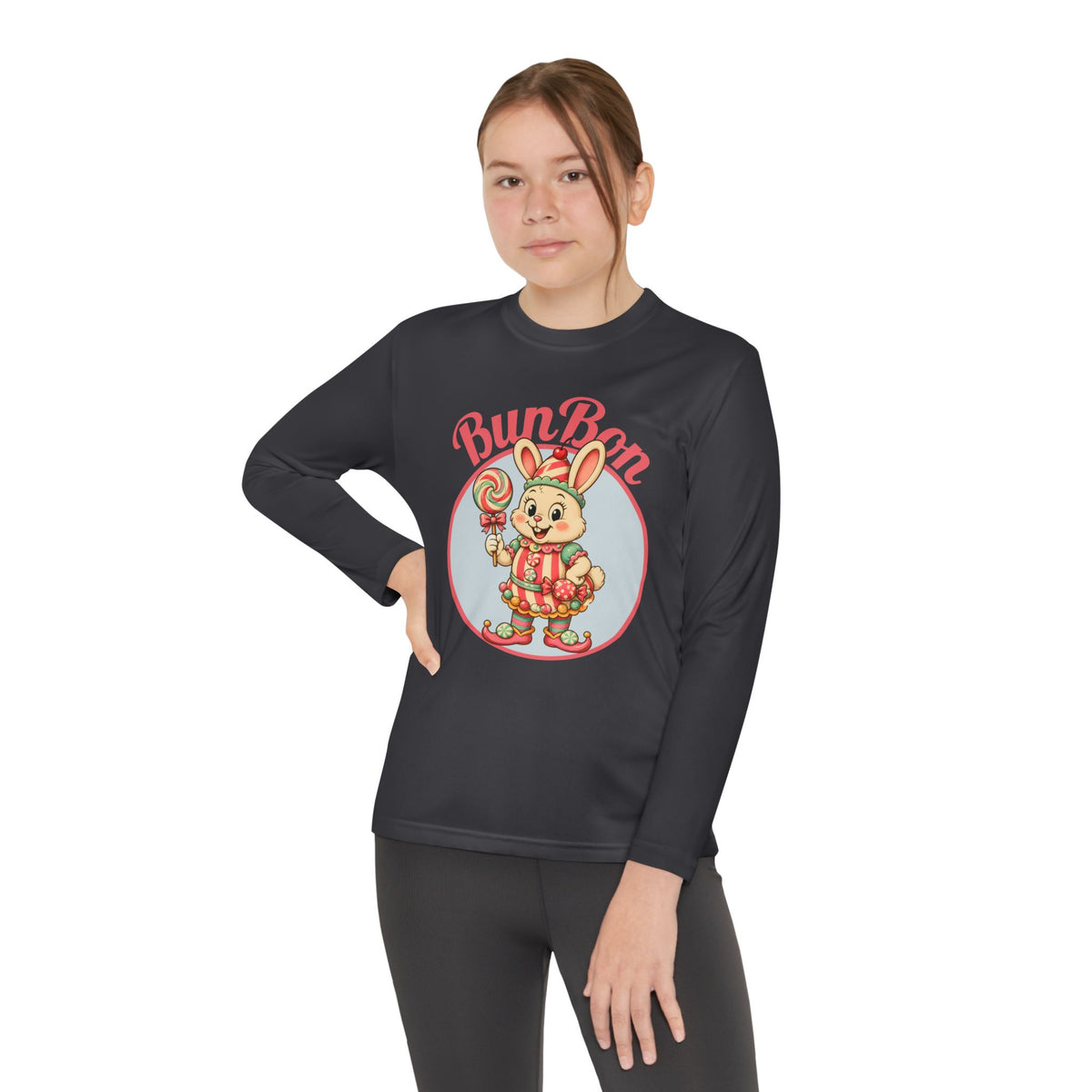 Retro BunBon Bunny Youth Long Sleeve Tee