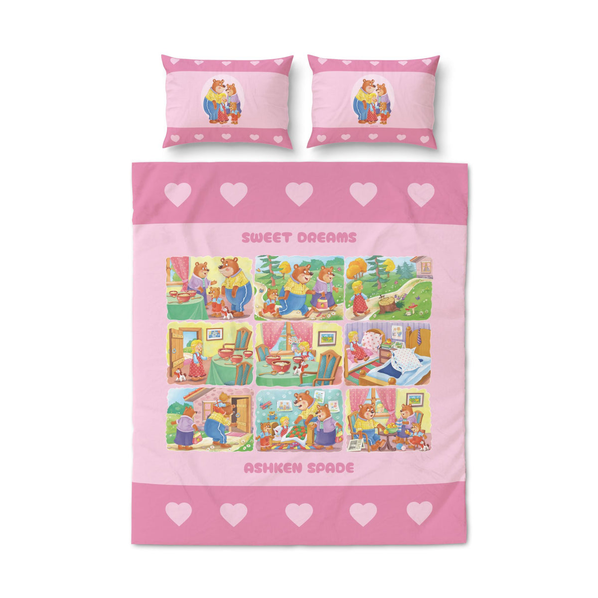 Pink "Sweet Dreams" Ashken Spade Quilt Cover Set
