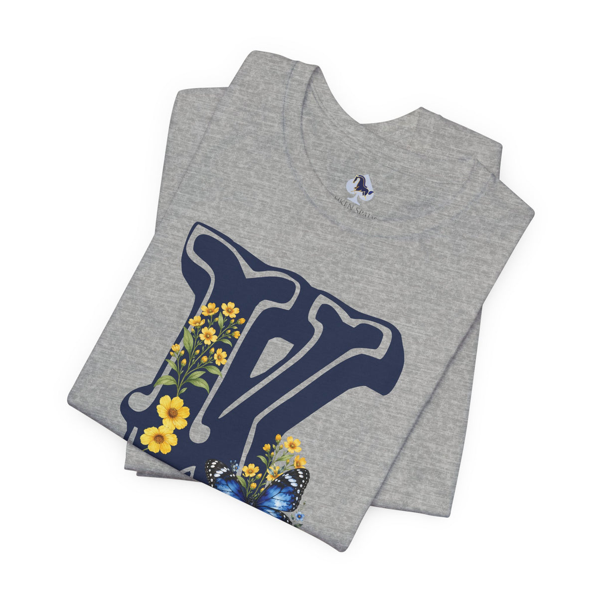 Floral Butterfly Letter K T-Shirt