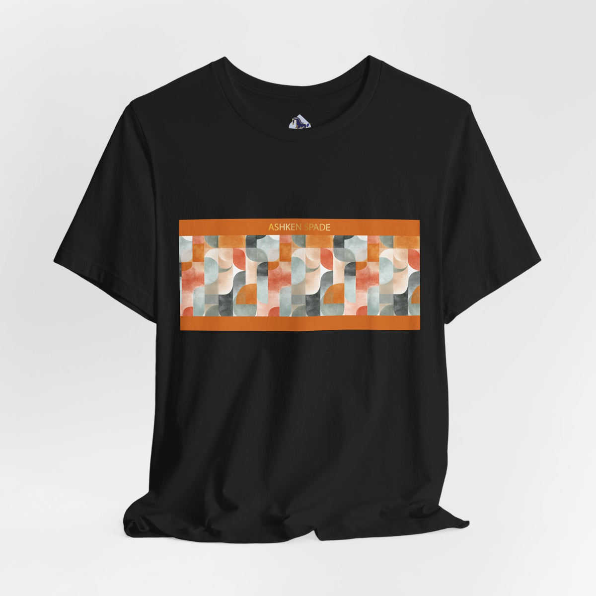 Geometric Orange Retro Strokes T‑Shirt