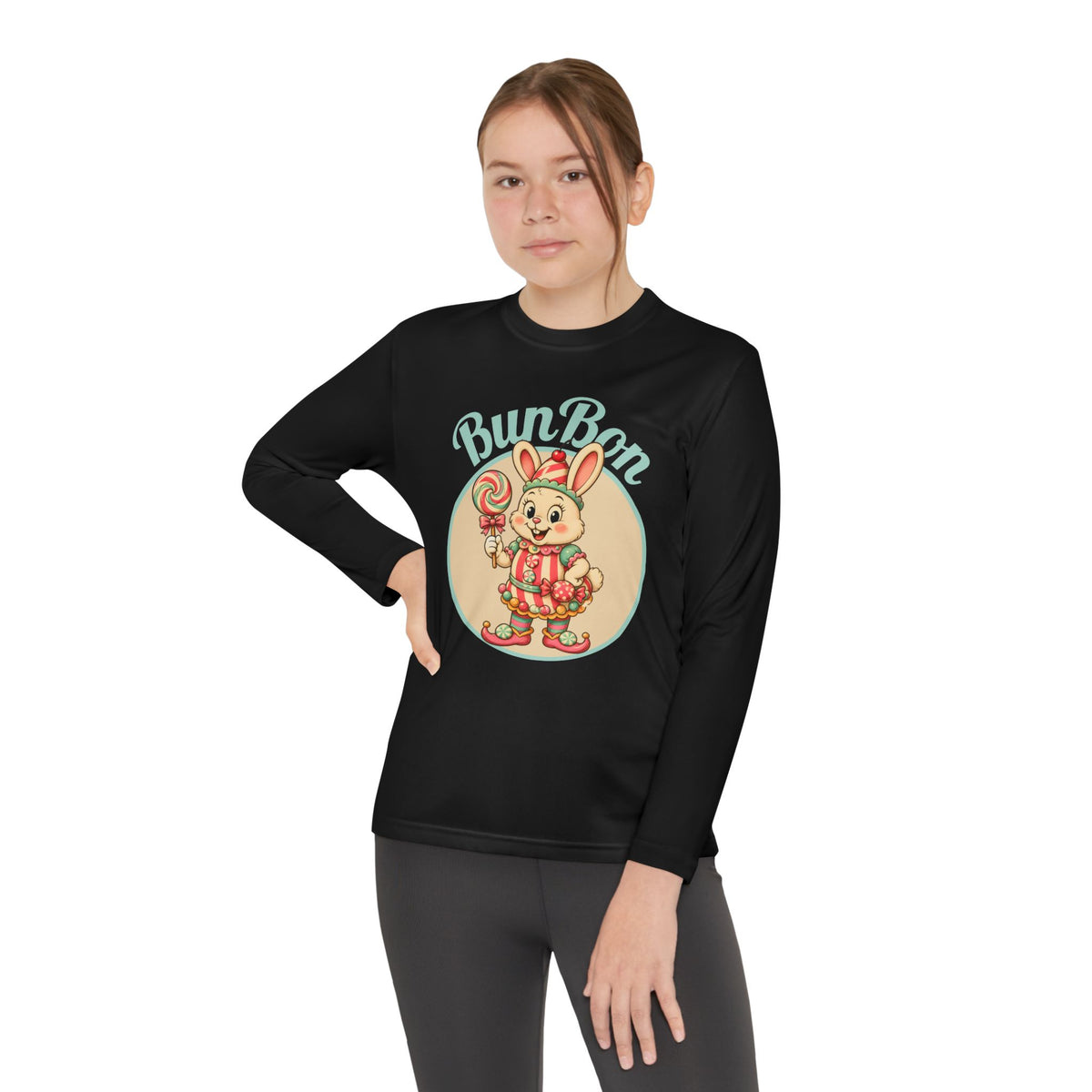 Retro BunBon Bunny Youth Long Sleeve Tee
