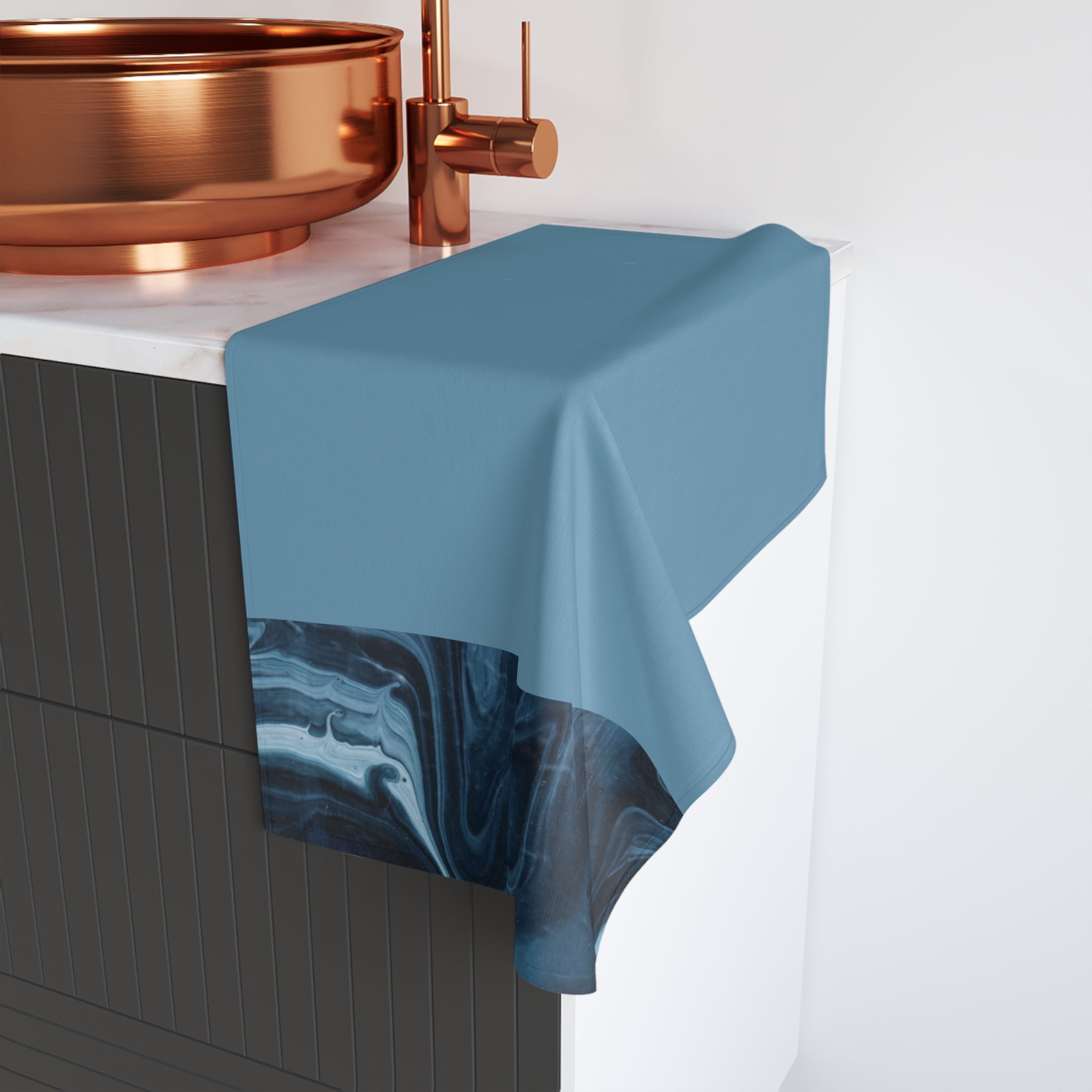 Blue Marble Hand Towel