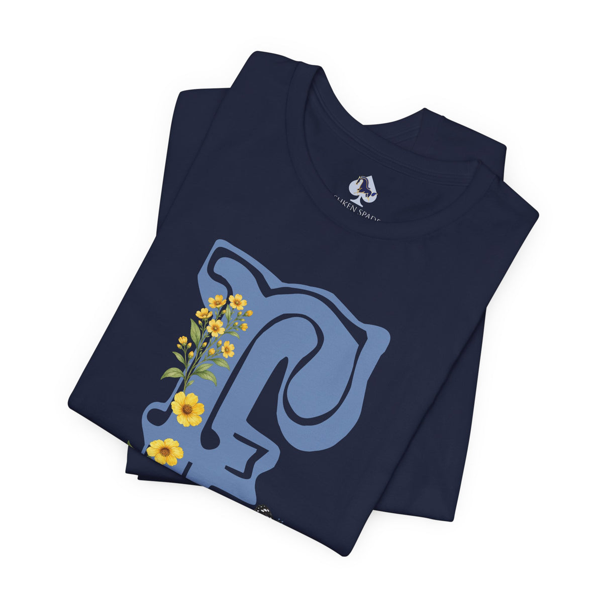 Floral Monogram E Letter T-Shirt