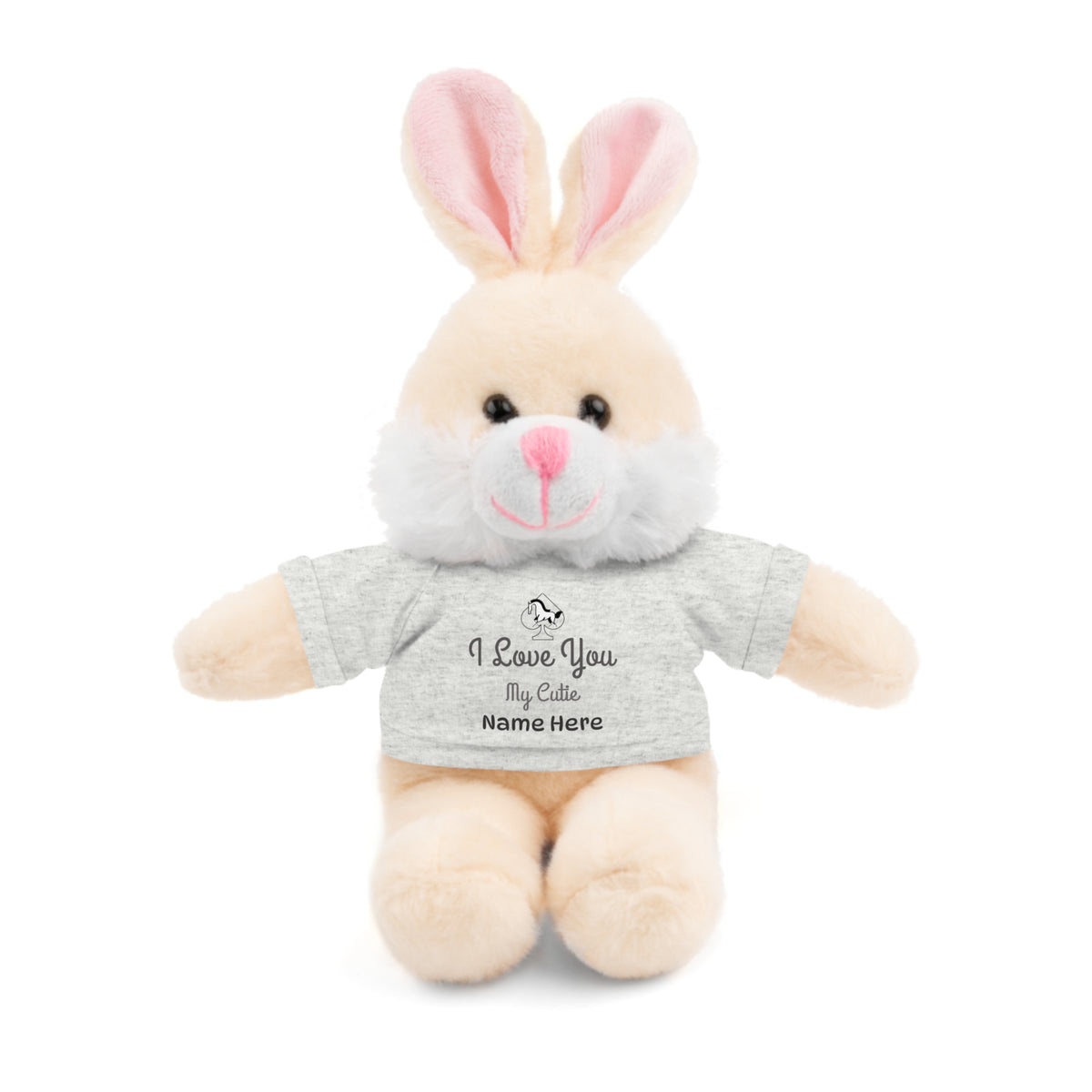 Custom Stuffed Animal with “I Love You” Tee