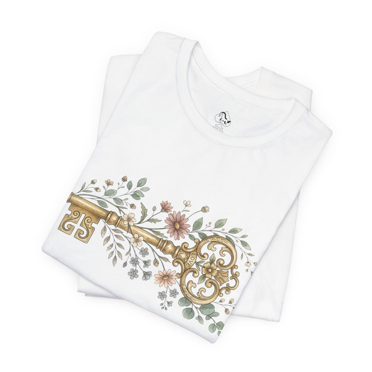 Vintage Floral Key T-Shirt