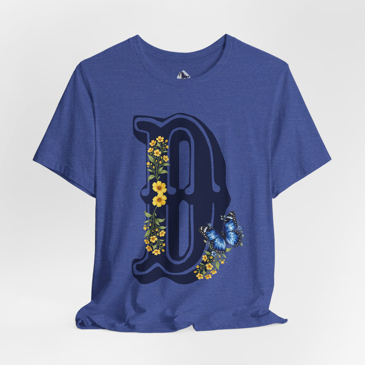 Floral Monogram B Letter T-Shirt