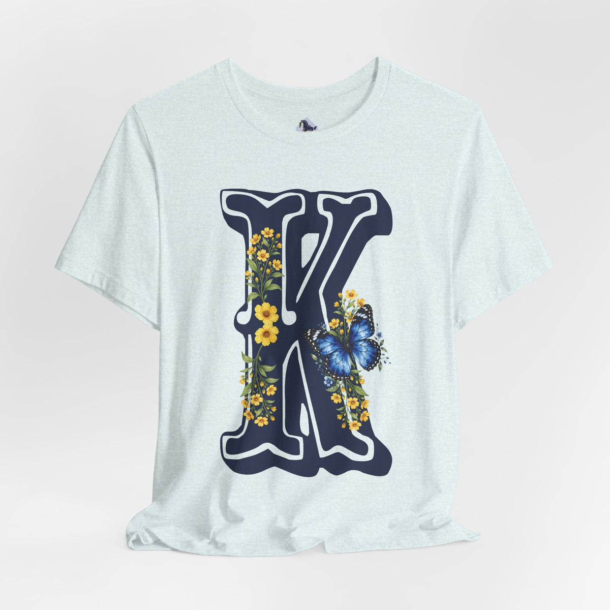Floral Butterfly Letter K T-Shirt